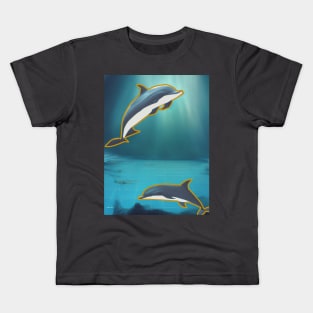 dolphin art Kids T-Shirt